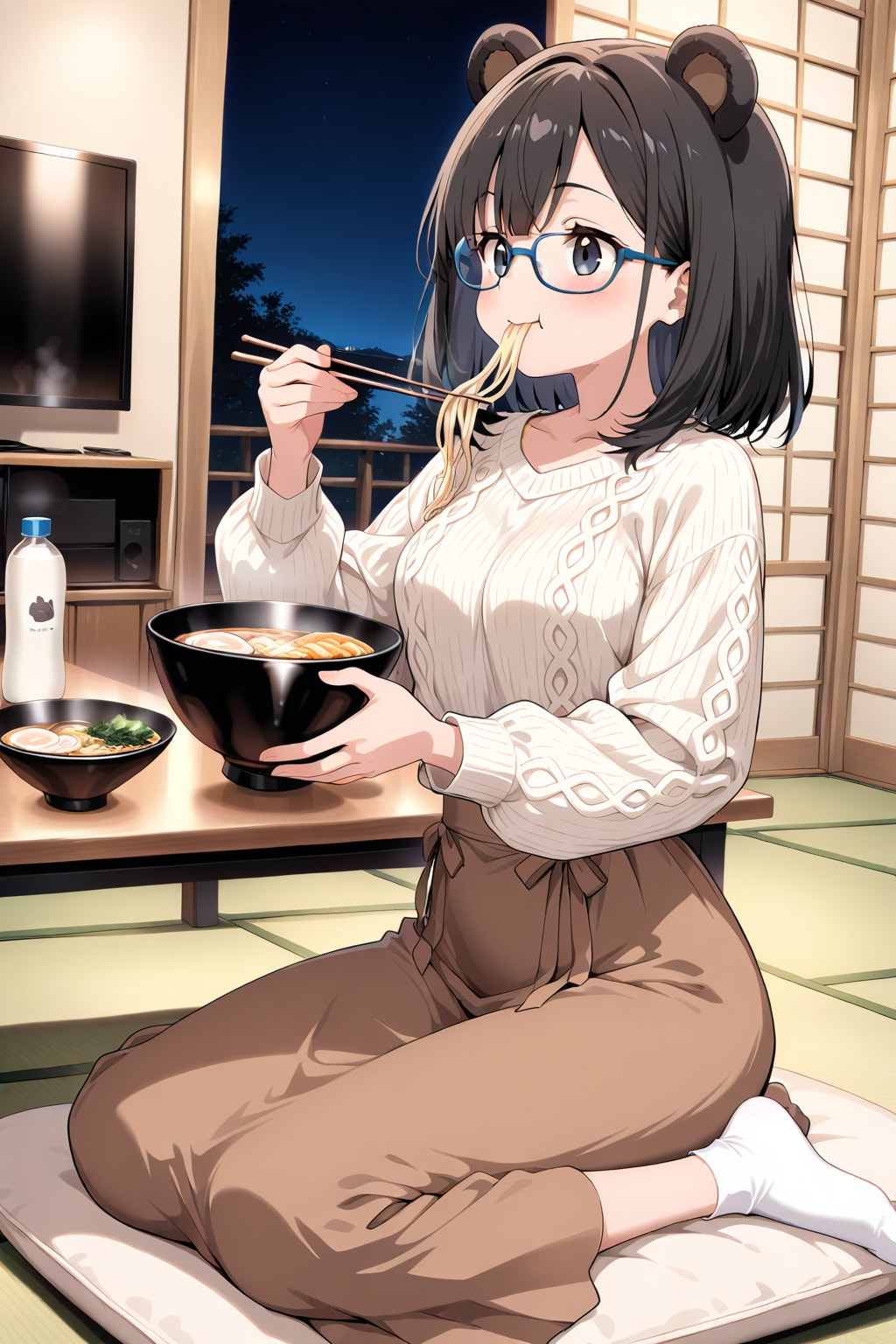 うどんもぐもぐ | の人気AIイラスト・グラビア