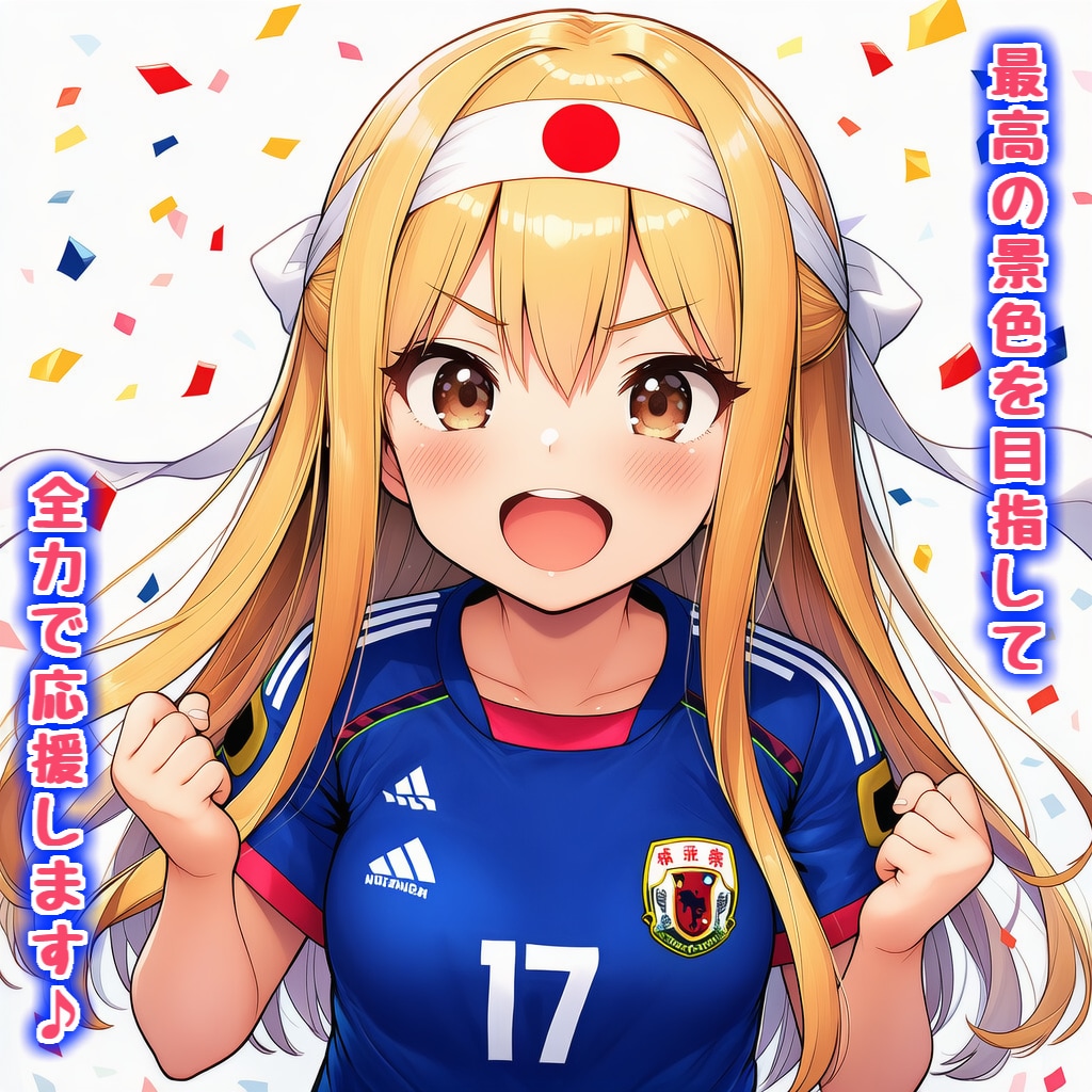 ✨ うちの子たちの声援 ✨『⚽ワールドカップ🏆日本代表にエールを送ります🎊』