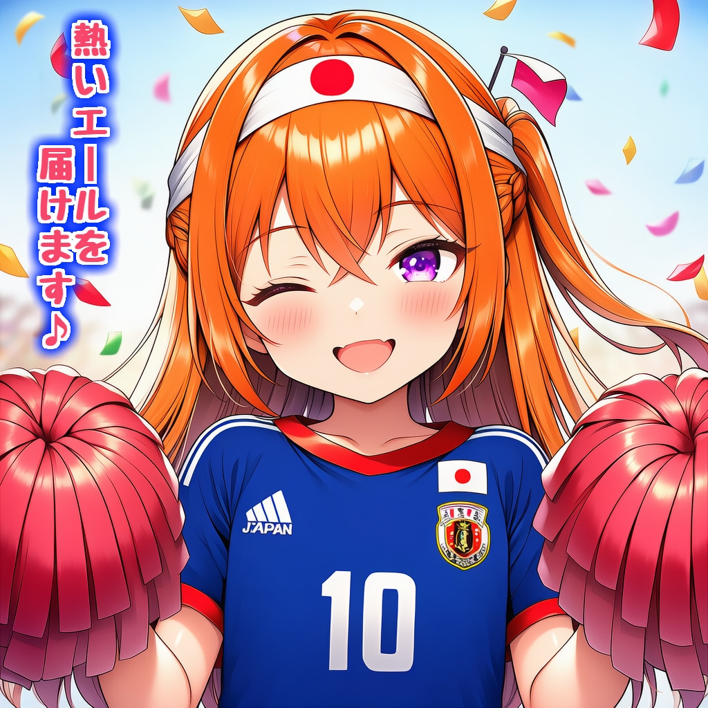 ✨ うちの子たちの声援 ✨『⚽ワールドカップ🏆日本代表にエールを送ります🎊』