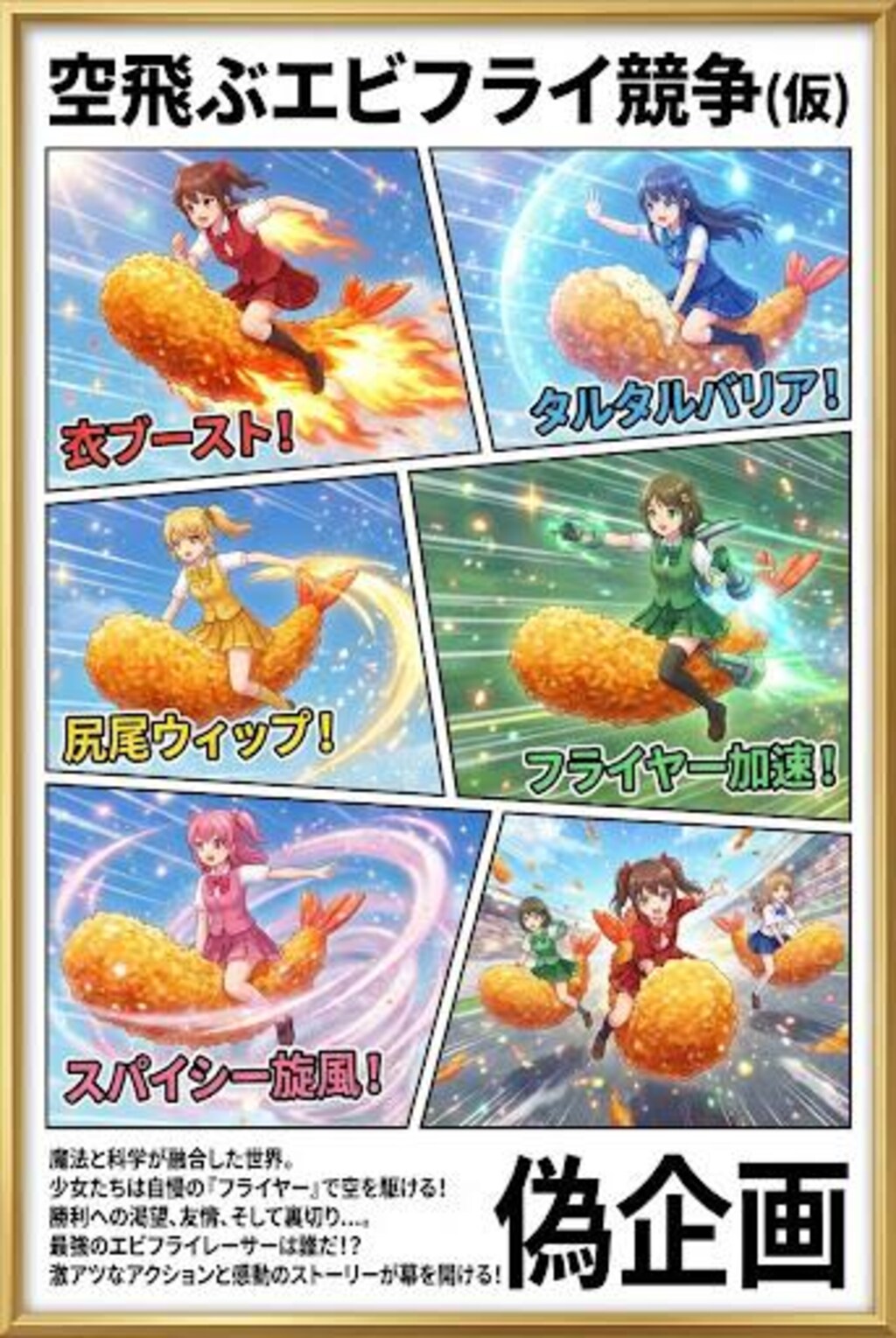 空飛ぶエビフライ競争(仮)