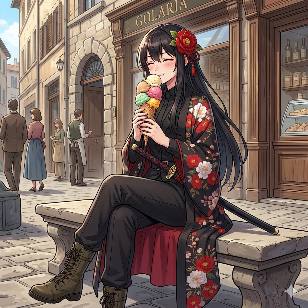 アイスとツバキ