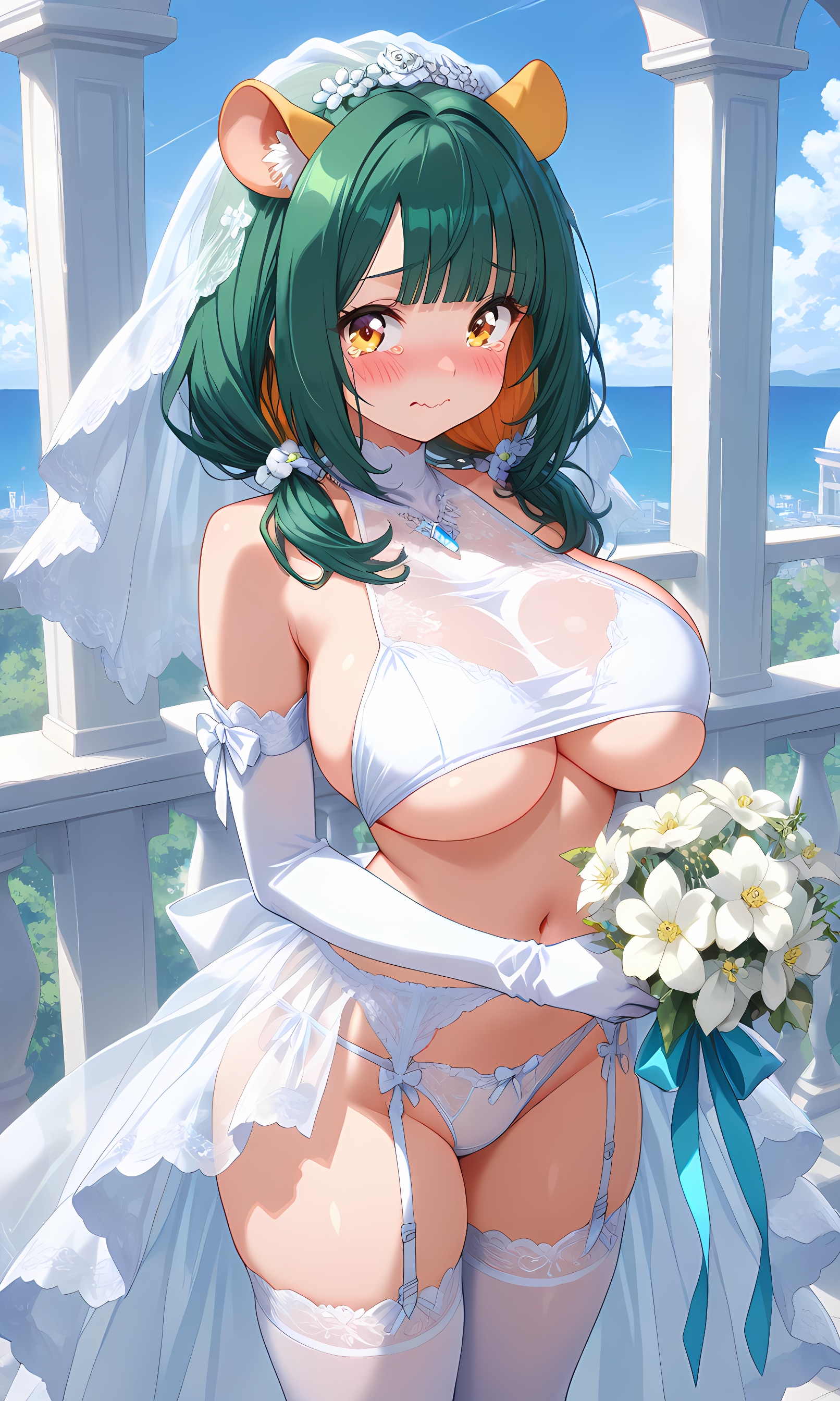 ウエディングドレスなヒスイですっ♡