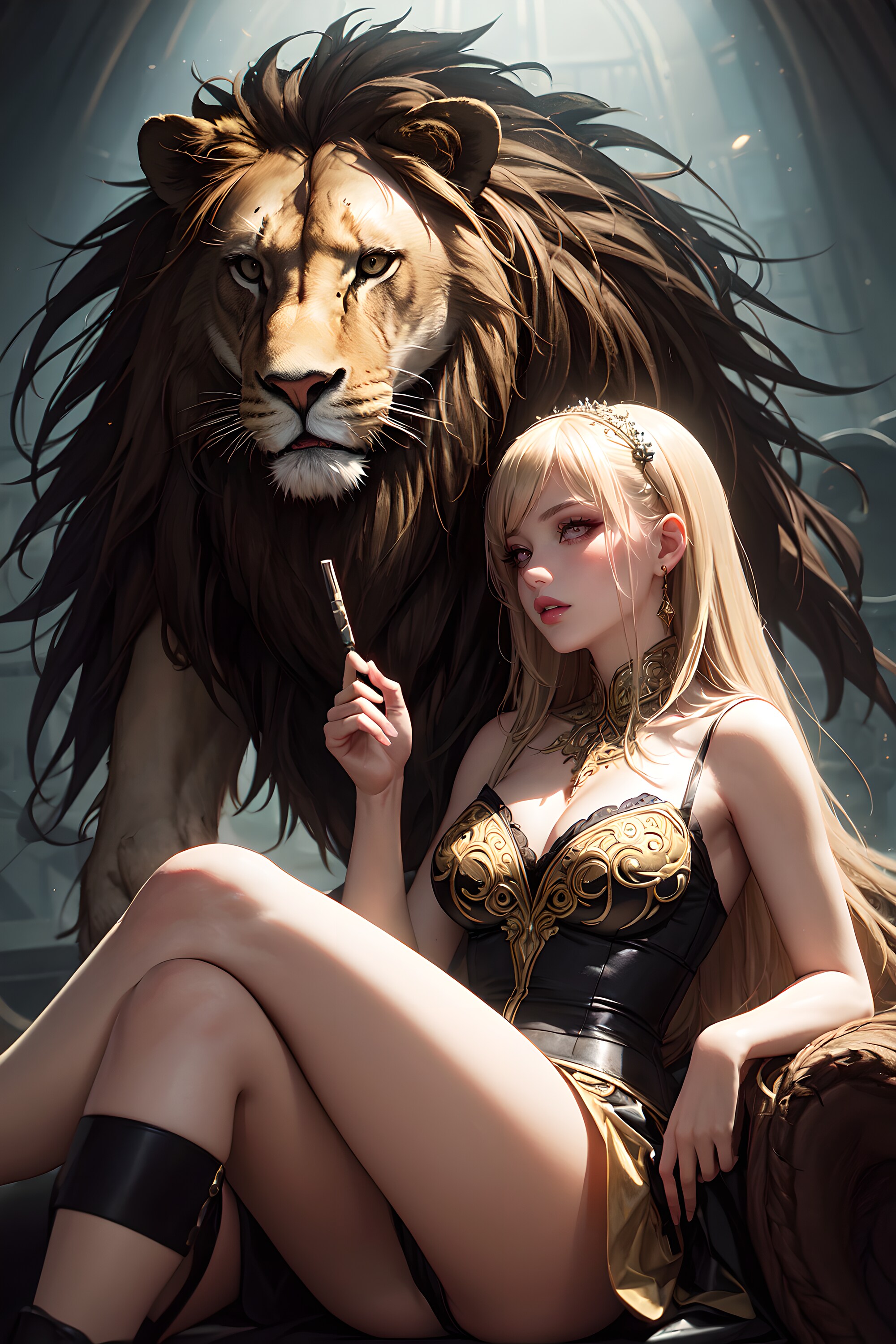 猛獣使いの女