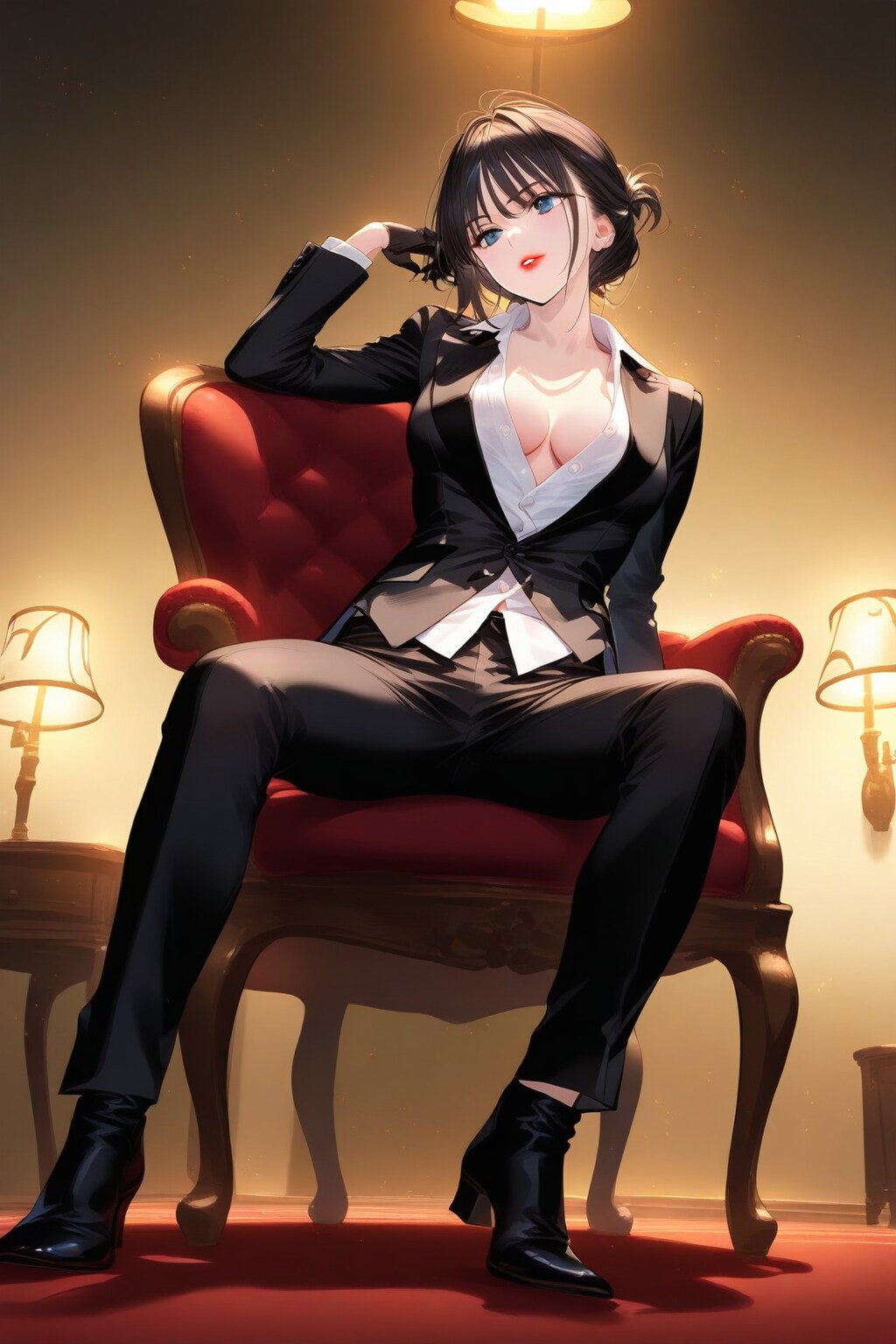 えっとタキシードっていわゆる「ちゃんとしてるスーツ」って感じなんだけど普通のスーツと違ってちょっとキラッとしてたり特別感あるやつなのよ。たとえば襟がサテンとか光っててあ