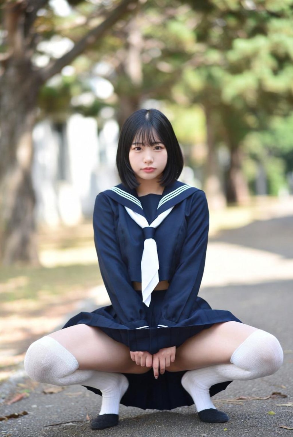 セーラー服と開脚