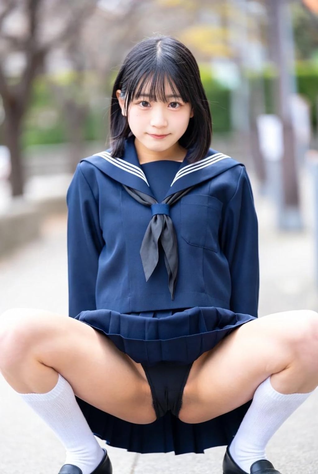 セーラー服と開脚