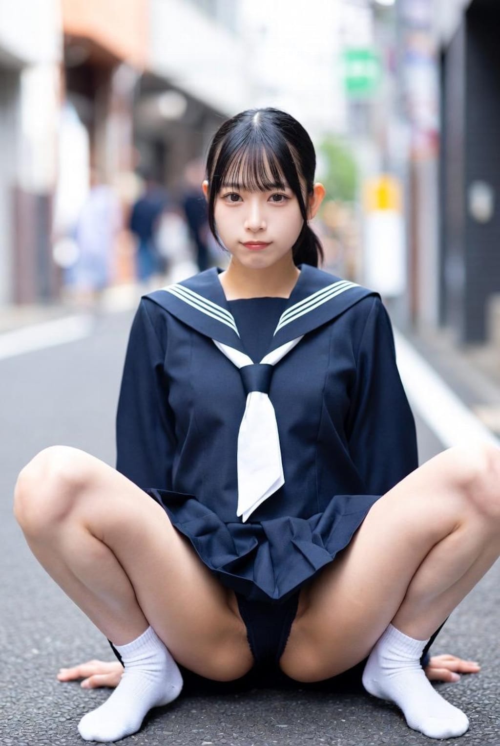 セーラー服と開脚