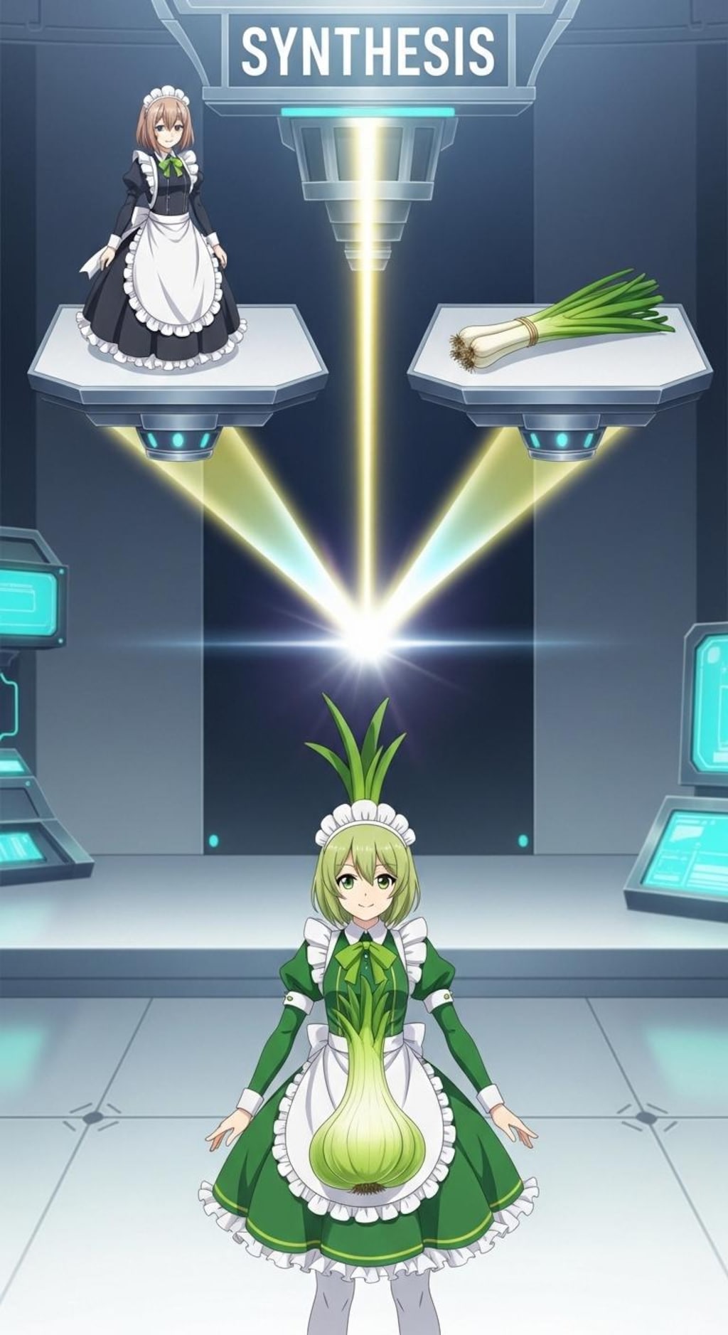 メイドさん＋長ネギ