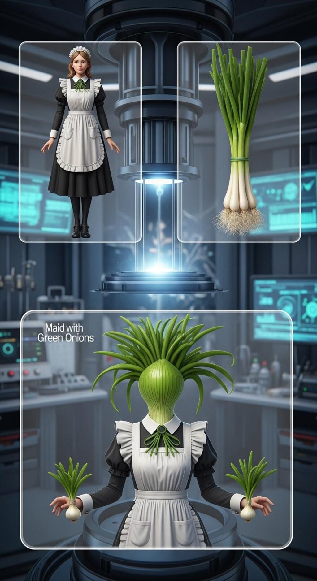 メイドさん＋長ネギ