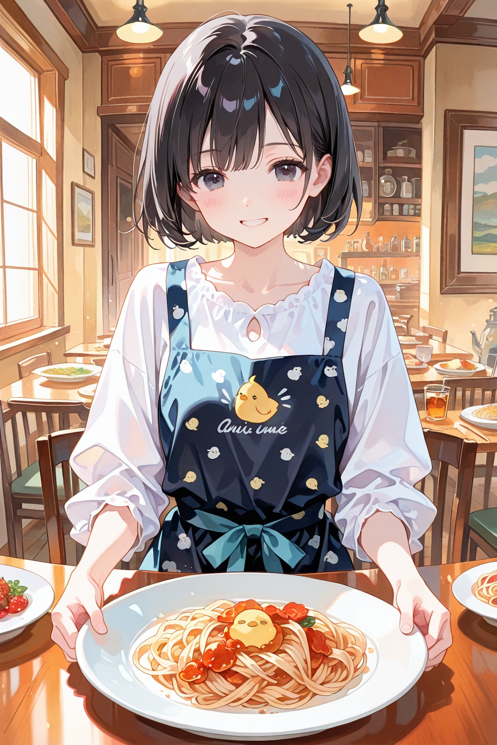 大盛りパスタお待たせ〜 | の人気AIイラスト・グラビア