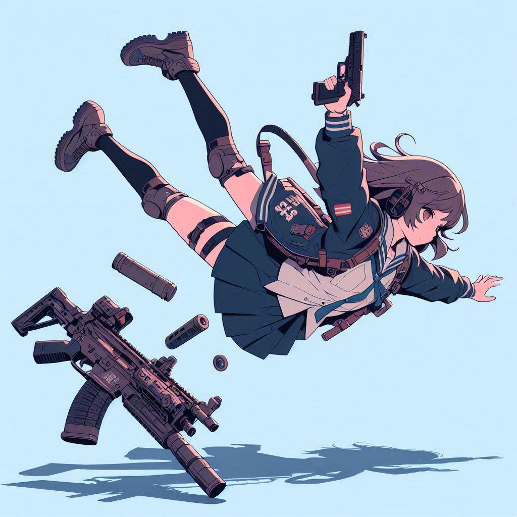 機関銃と少女19 | の人気AIイラスト・グラビア