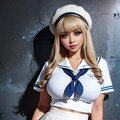 白セーラーなギャル 4枚目