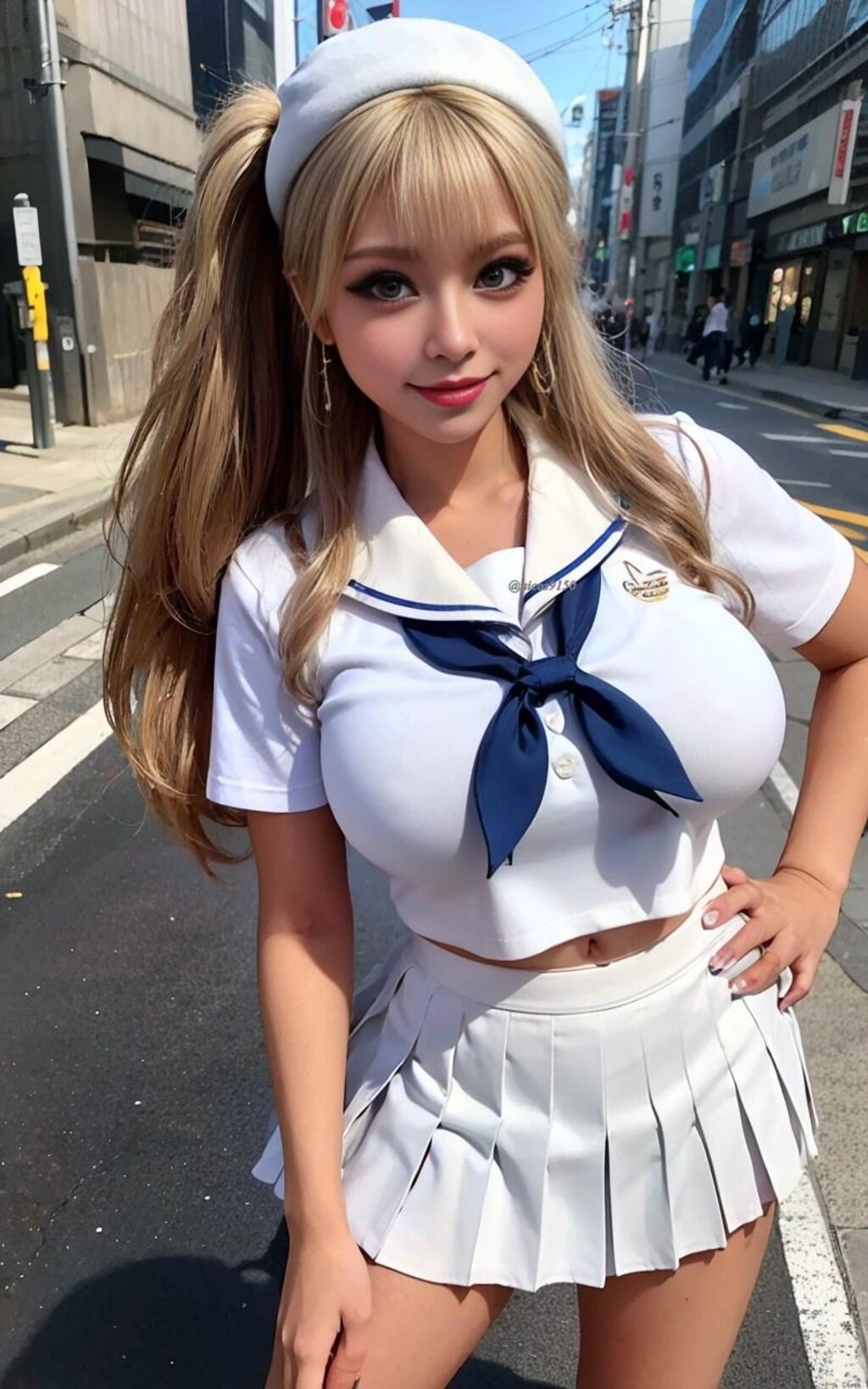 白セーラーなギャル