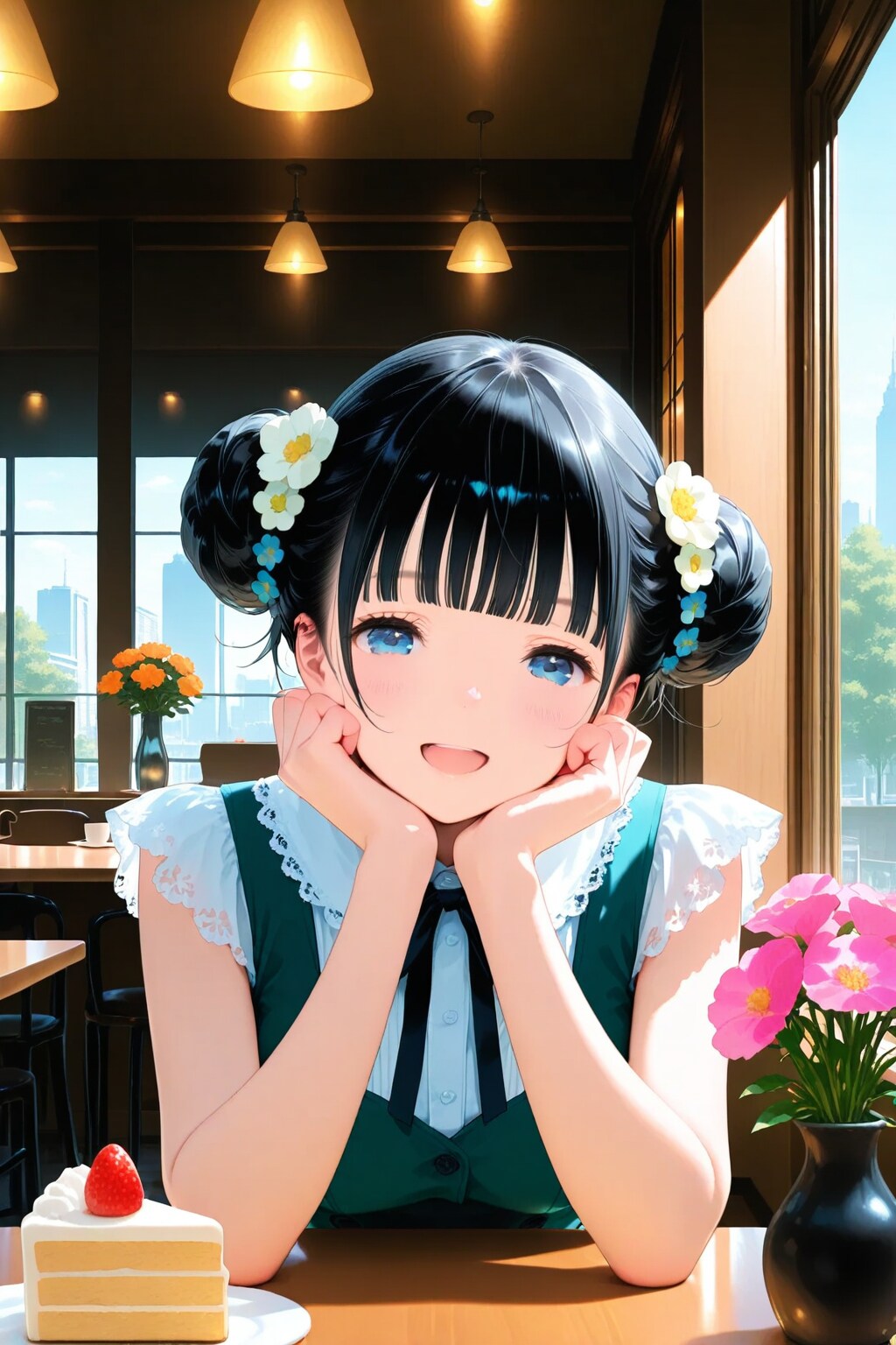 おだんごちゃん🍡✨とカフェ🍰☕✨ | の人気AIイラスト・グラビア