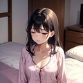 桜柄パジャマ美女 6枚目