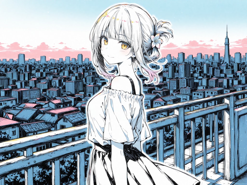 看板娘　cityscape