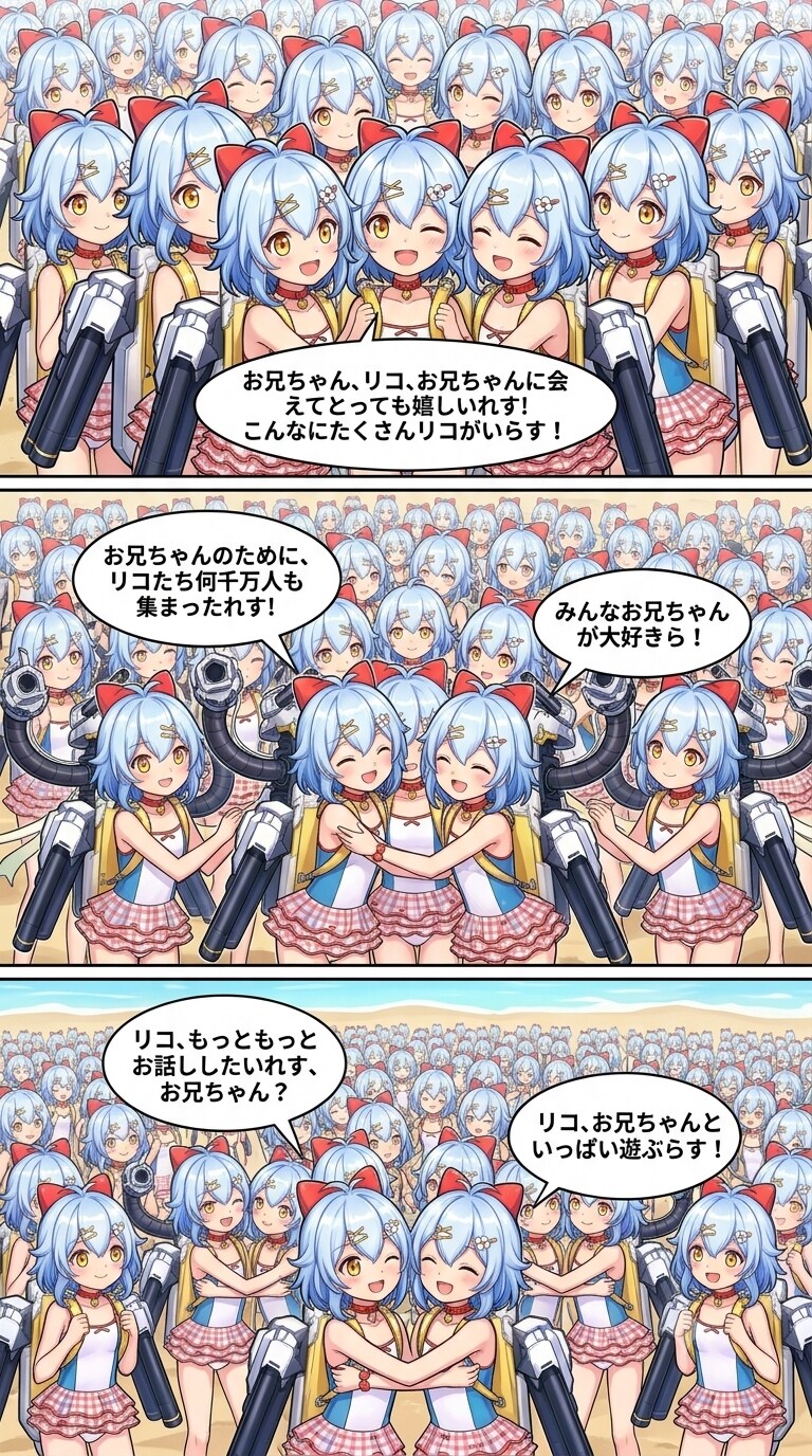 リコちゃん達と遊ぶ司令のウェブトゥーン#∞2
