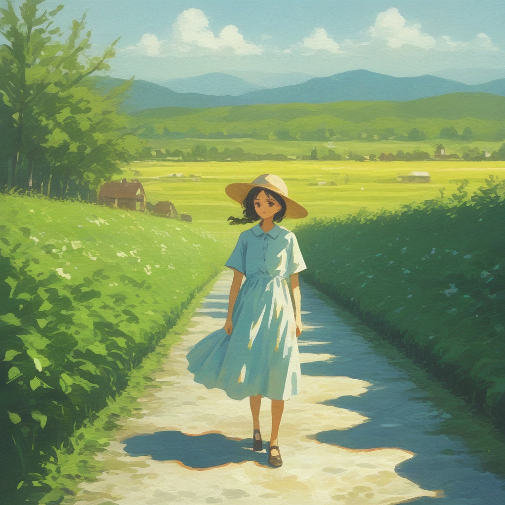 少女と田園 | の人気AIイラスト・グラビア