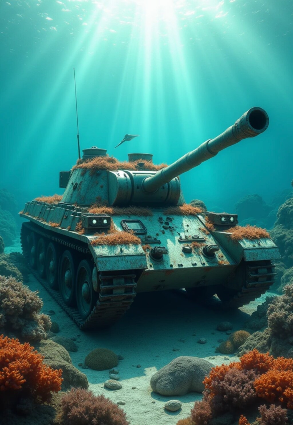秋の紅葉の中にある戦車や雪景色の中の戦車、水中と海中にある戦車が作れました