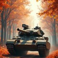秋の紅葉の中にある戦車や雪景色の中の戦車、水中と海中にある戦車が作れました 2枚目