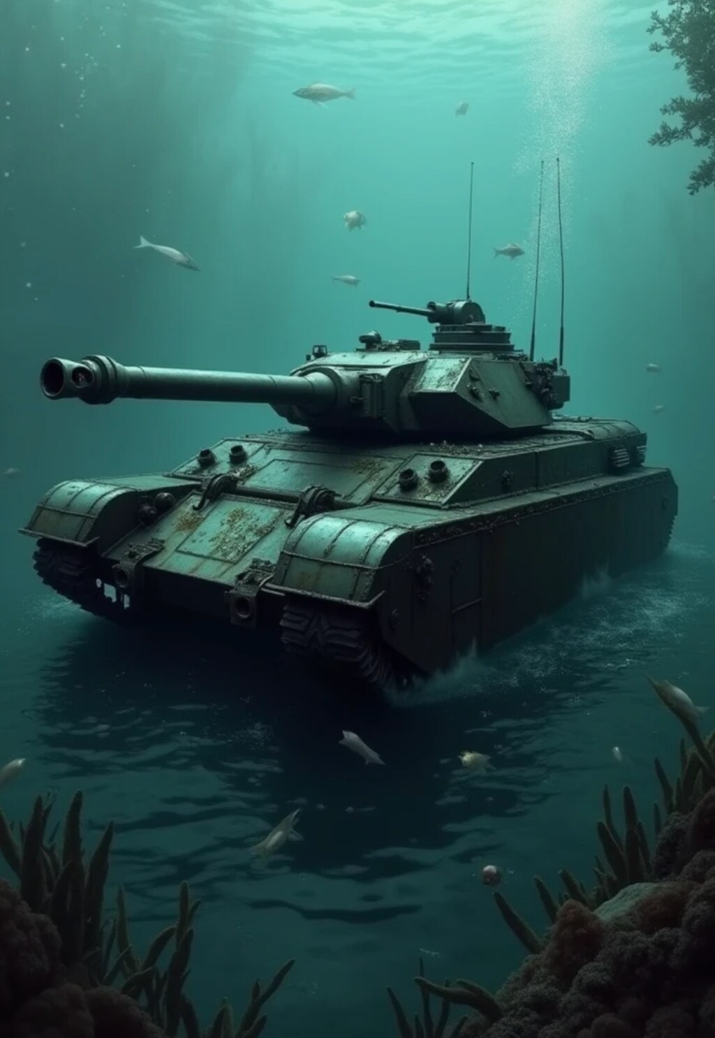 秋の紅葉の中にある戦車や雪景色の中の戦車、水中と海中にある戦車が作れました