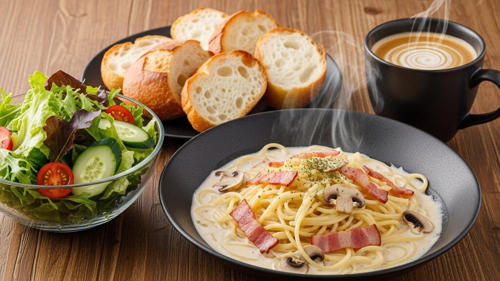 摩訶不思議食堂のスープスパゲッティセット