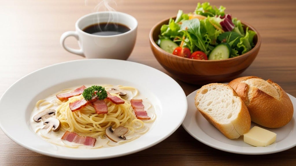 摩訶不思議食堂のスープスパゲッティセット