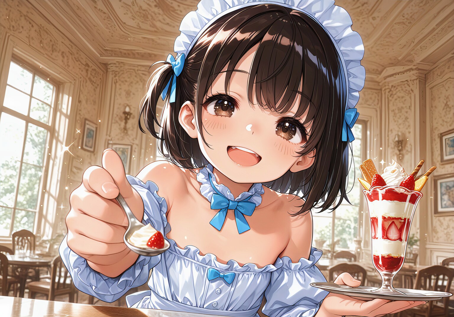 ひとくちどうぞ、召し上がれ♪ | の人気AIイラスト・グラビア