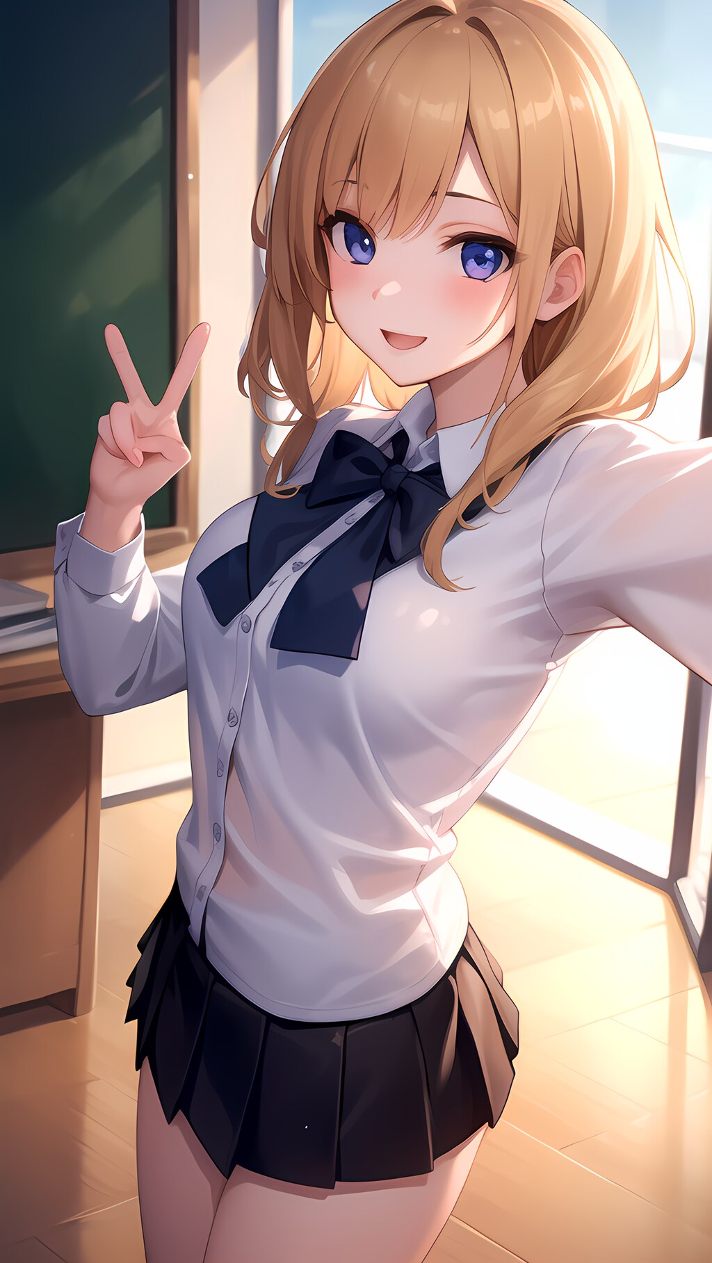 シンプルな自撮り