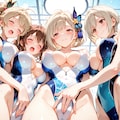 新！悪の幹部が放つ邪悪オーラが凄すぎて💦女の子の大事な場所にある「女戦闘員コア」が衝撃波だけでビクっ！ビクン！となるハイレグ女戦闘員達😍💕 2枚目
