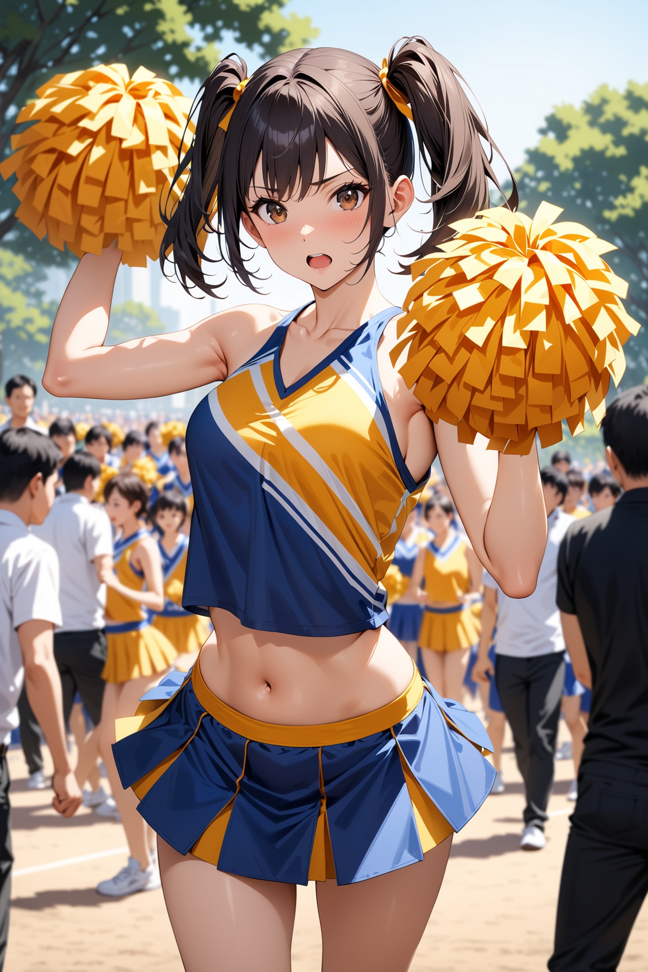 公園で見かけたチアリーダー Y702 | の人気AIイラスト・グラビア