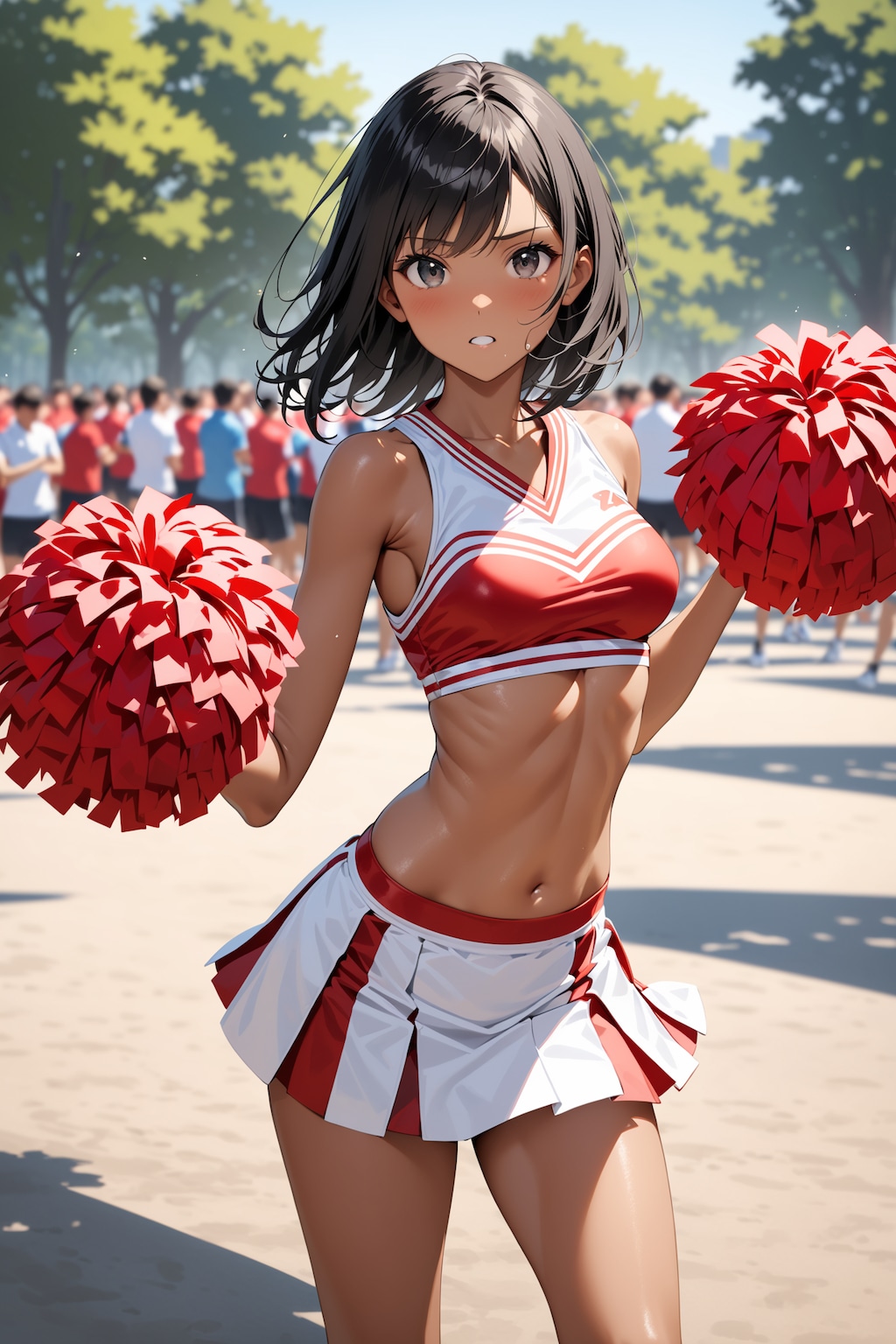 公園で見かけたチアリーダー Y702