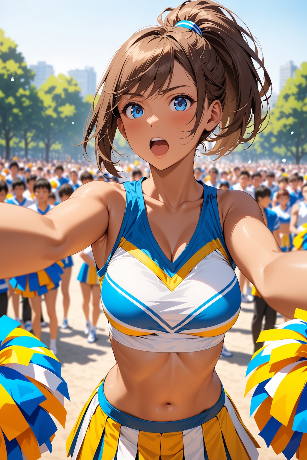 公園で見かけたチアリーダー Y702