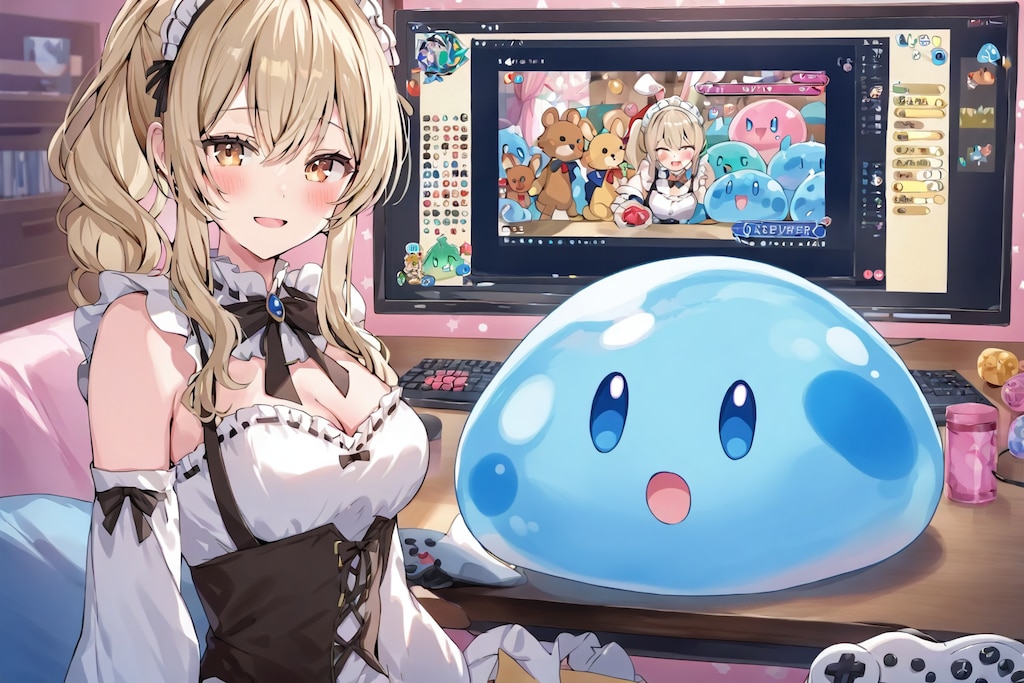 【企画：架空ゲーム】モンスター育成ゲームをしていら・・・・本当にスライムが現れた！