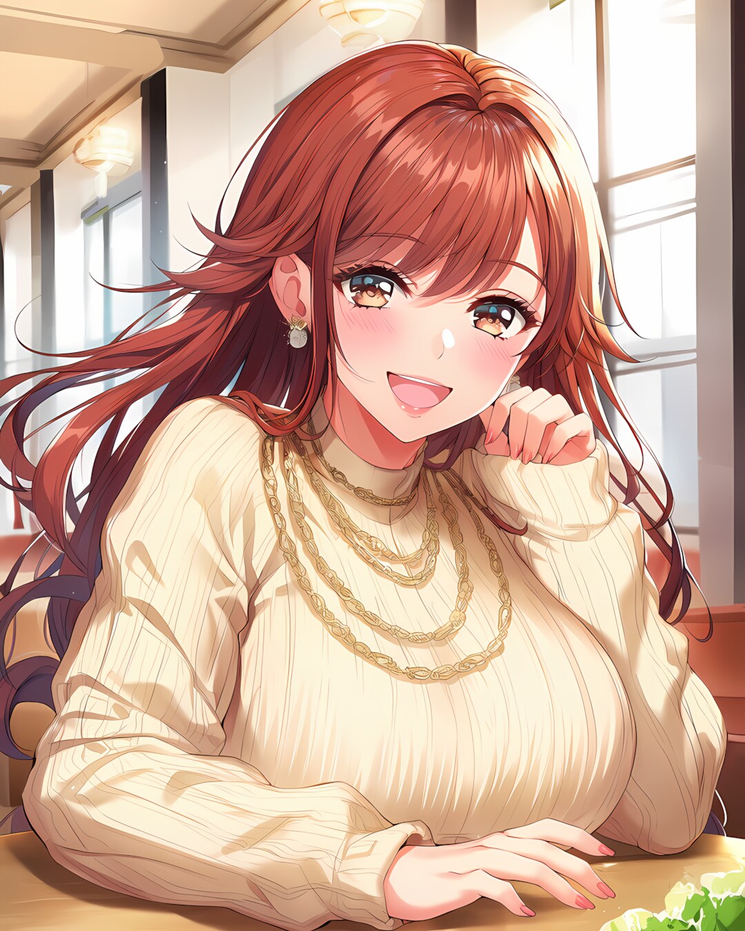 ☀️イエローニットでランチデート♡