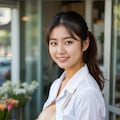 花屋の新人スタッフ（研修中の制服） 3枚目