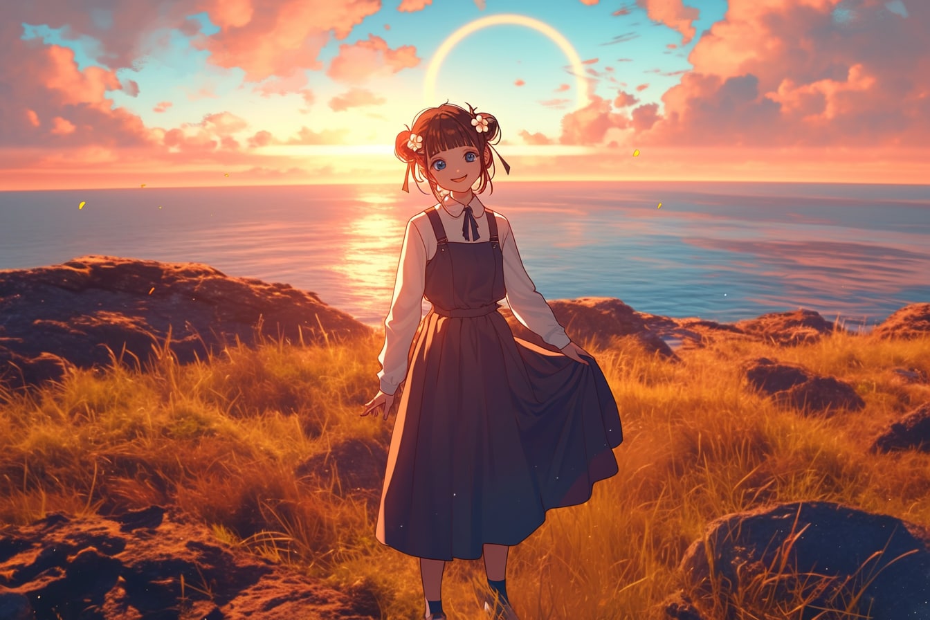 夕暮れのおだんごちゃん🍡✨115 | の人気AIイラスト・グラビア