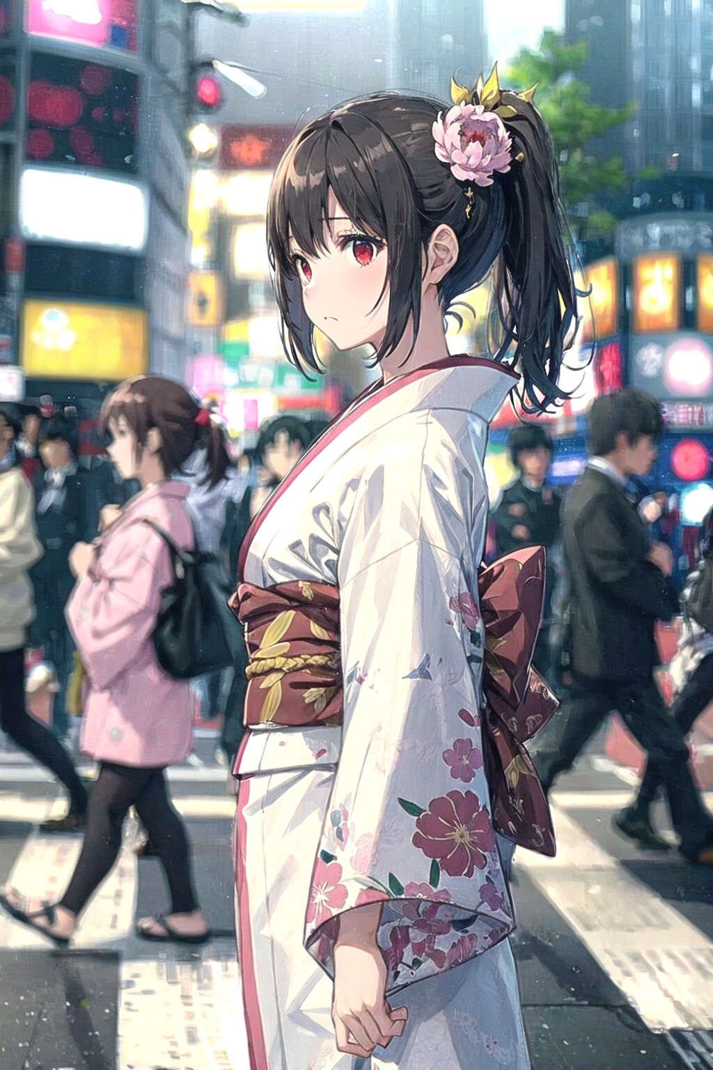 渋谷デビューの牡丹姫 | の人気AIイラスト・グラビア