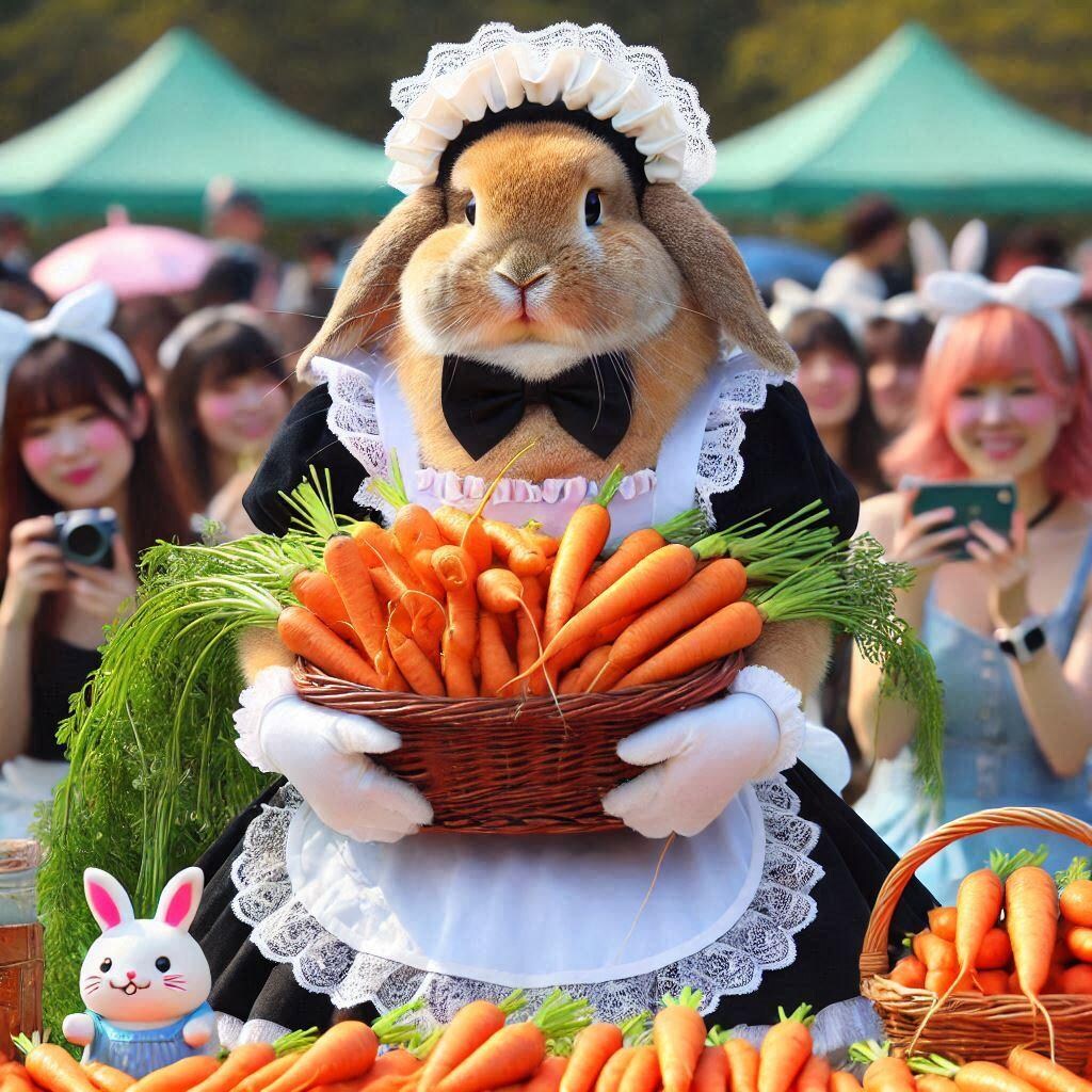 フードファイターウサギ