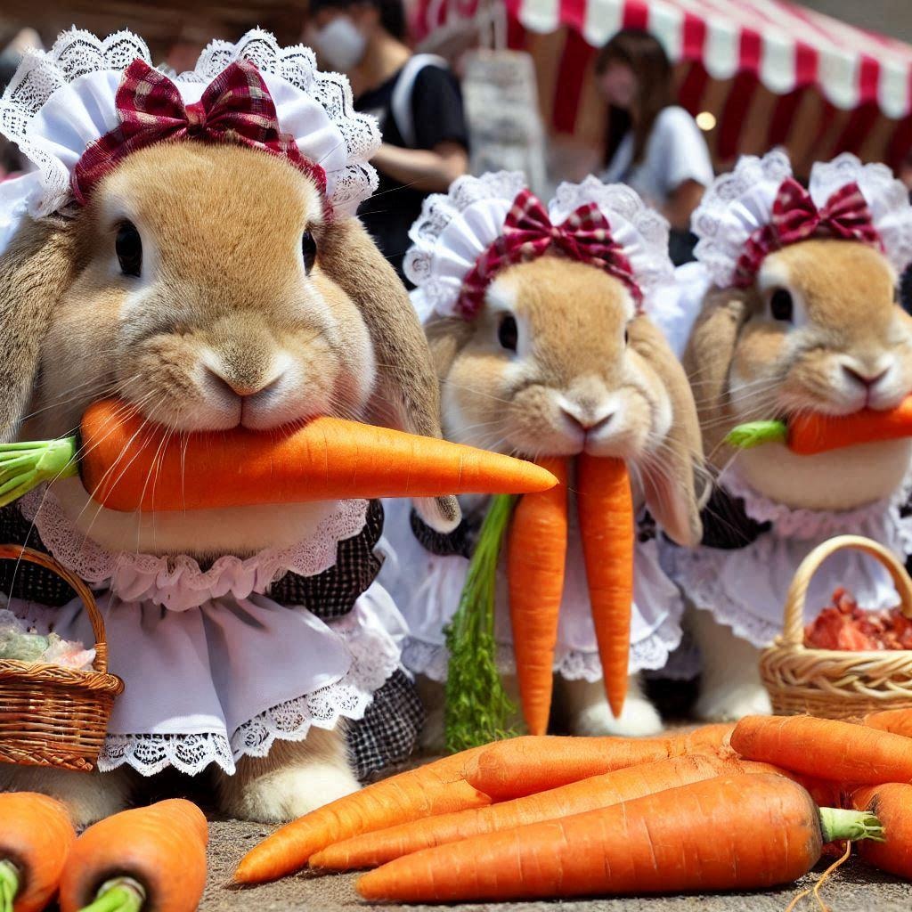 フードファイターウサギ