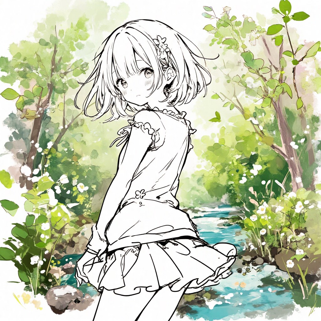 新緑の中で2 | の人気AIイラスト・グラビア