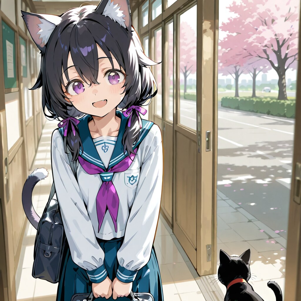 猫娘も学校行きます！ | の人気AIイラスト・グラビア