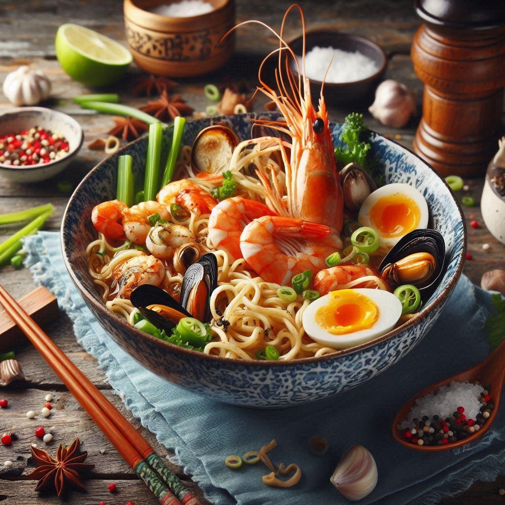 癖のあるseafood noodle