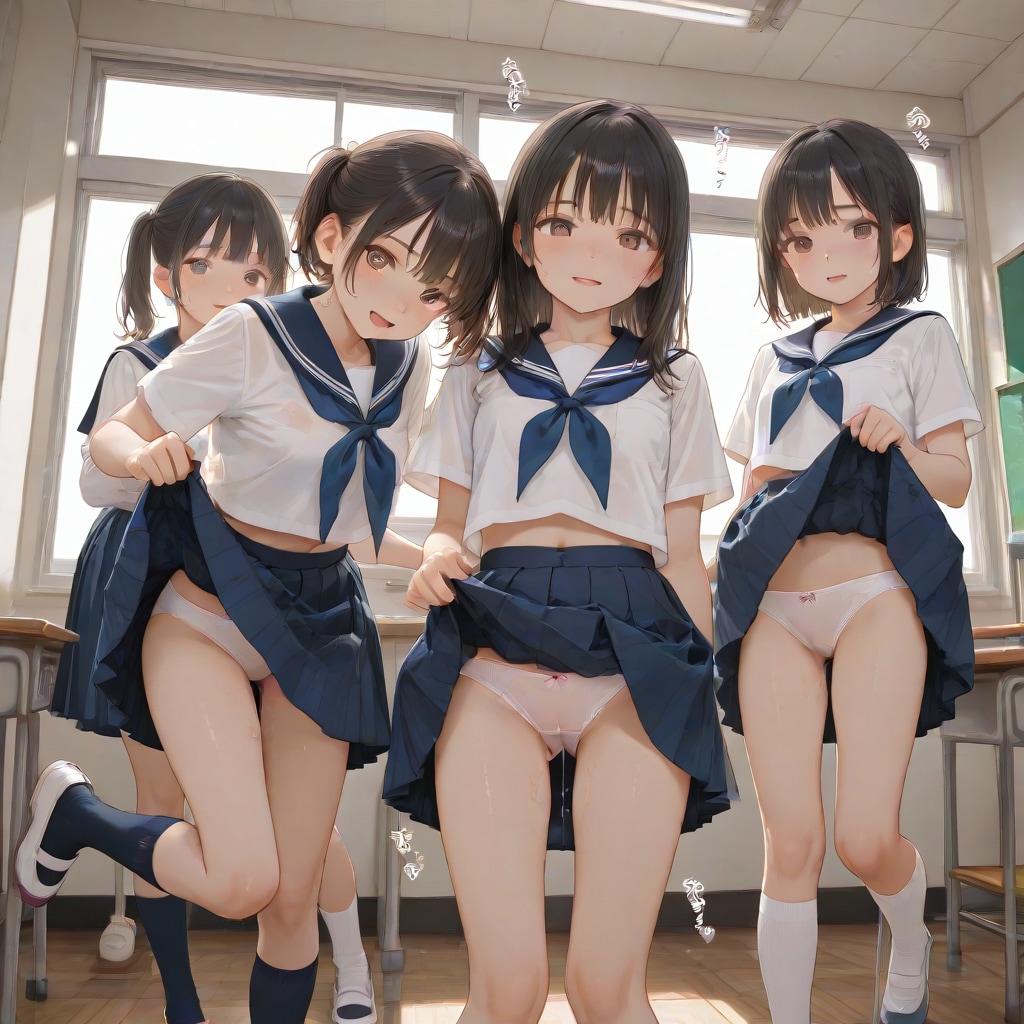 [12枚]【R15版】（ピカッ🔦）「スカートを持ち上げて僕にパンツを見せてね」 「は～い。あぁ！ご主人さまにパンツ見られてお腹が熱いぃ！あぁん♥」（導かれた魂３１３の１）