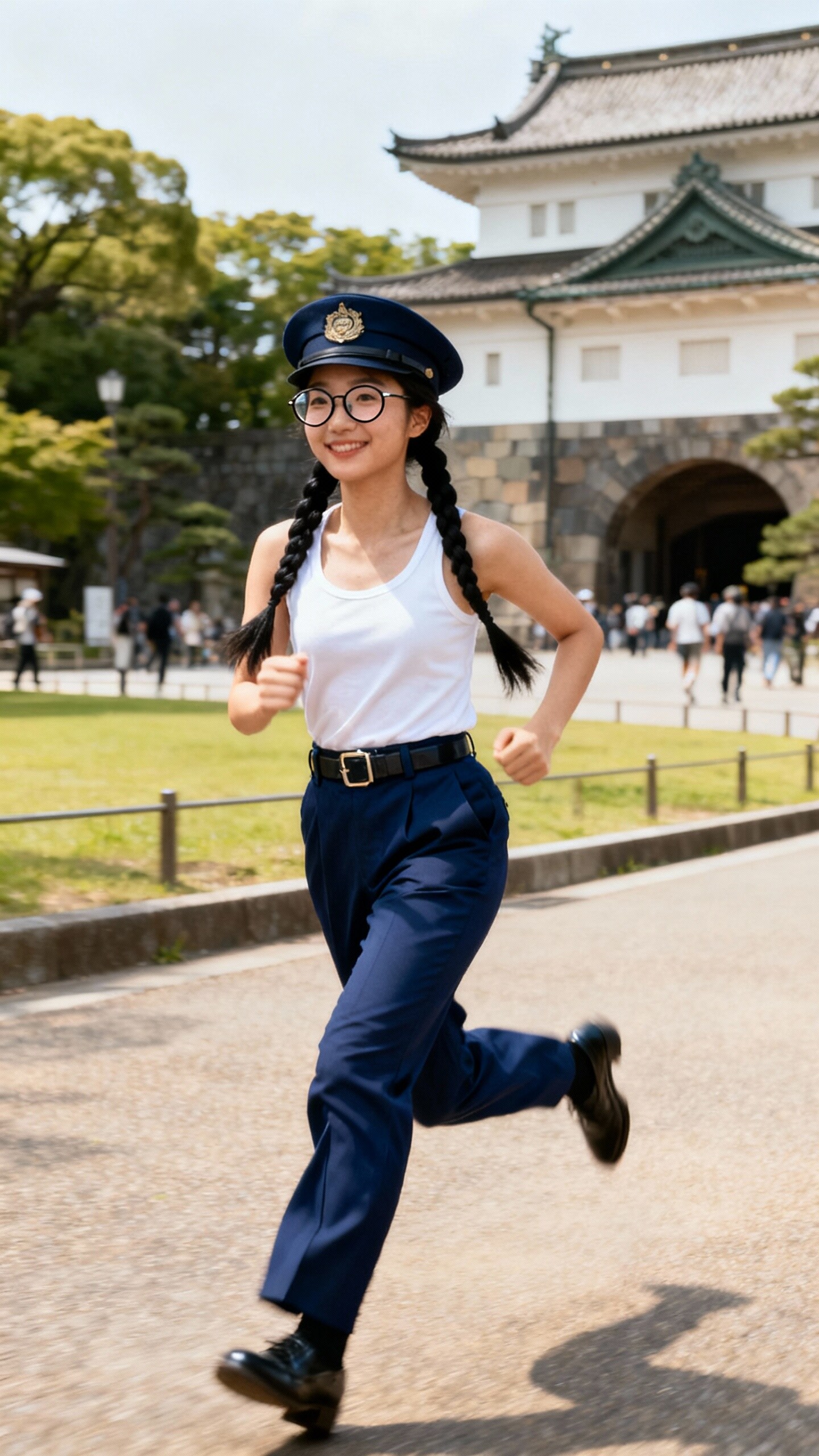seedream実写特集　かっこかわいい婦警光阿弥優香梨の皇居ランニング