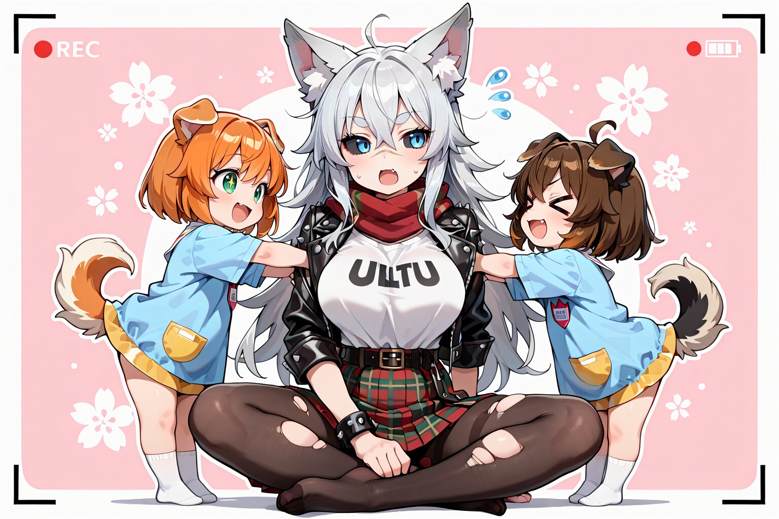 いぬみみようちえんじに絡まれるアスタロトさんちのエリザベートちゃん
