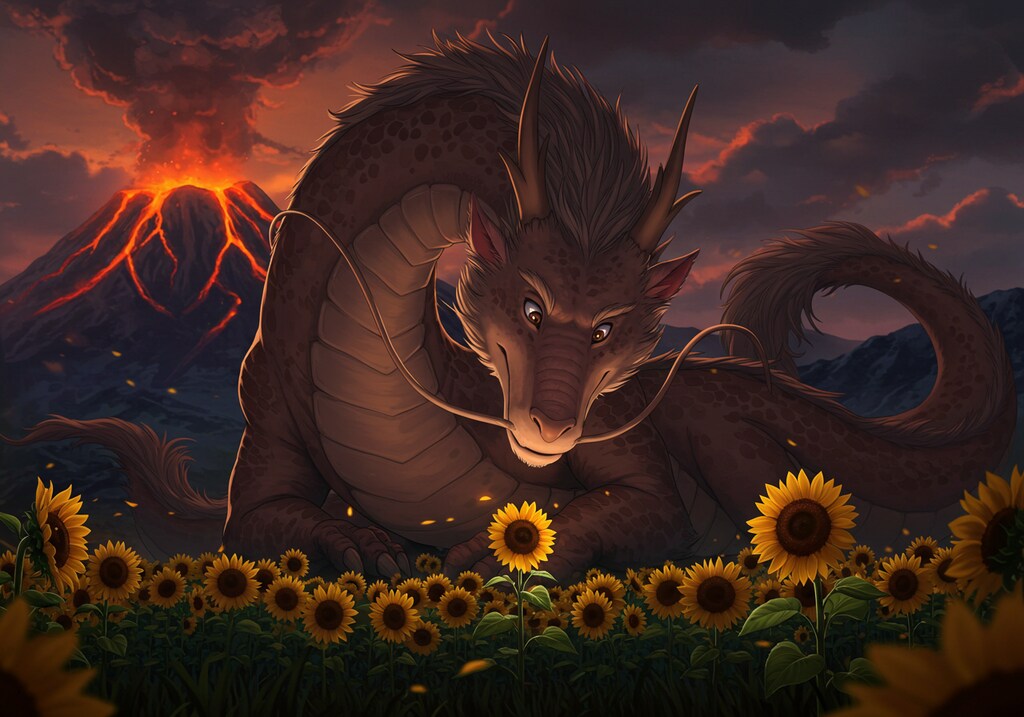 ヒマワリのある風景４・ドラゴンの棲み処