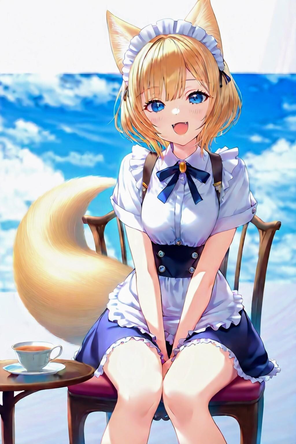 ティータイム☕な、😻ネコミミメイドちゃん02