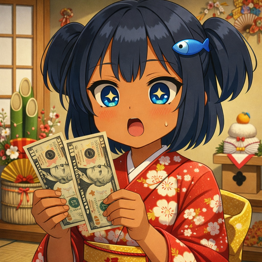 お年玉がドル札だった．．．