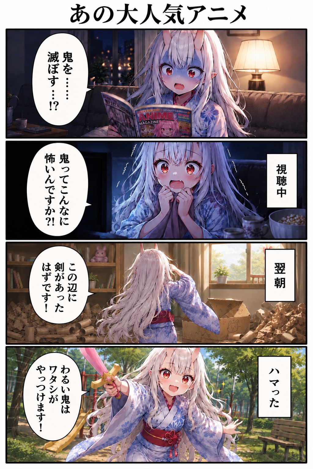 あの大人気アニメと鬼 | の人気AIイラスト・グラビア